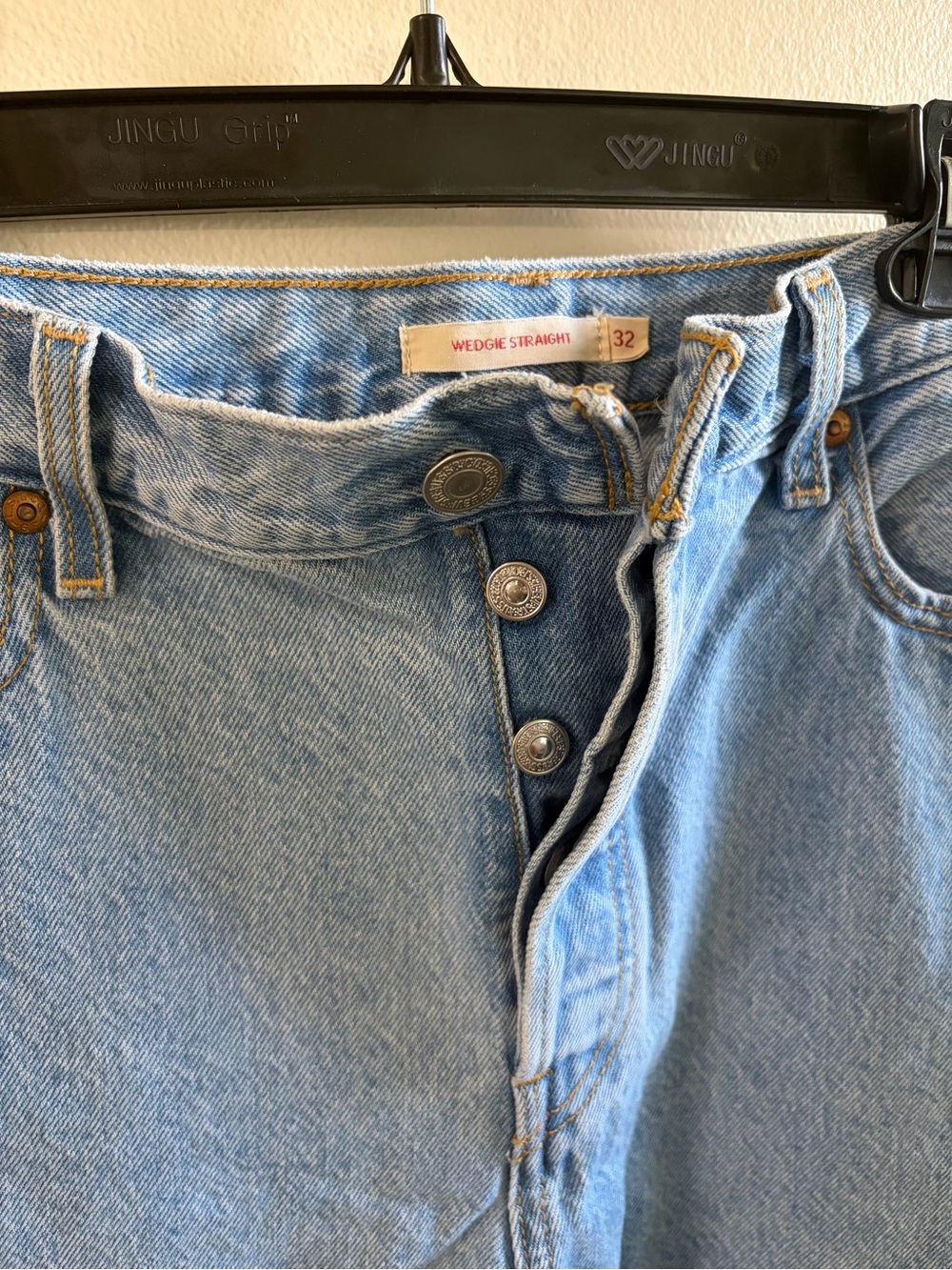 Levi's Light Blue Straight Leg Wedgie Jeans